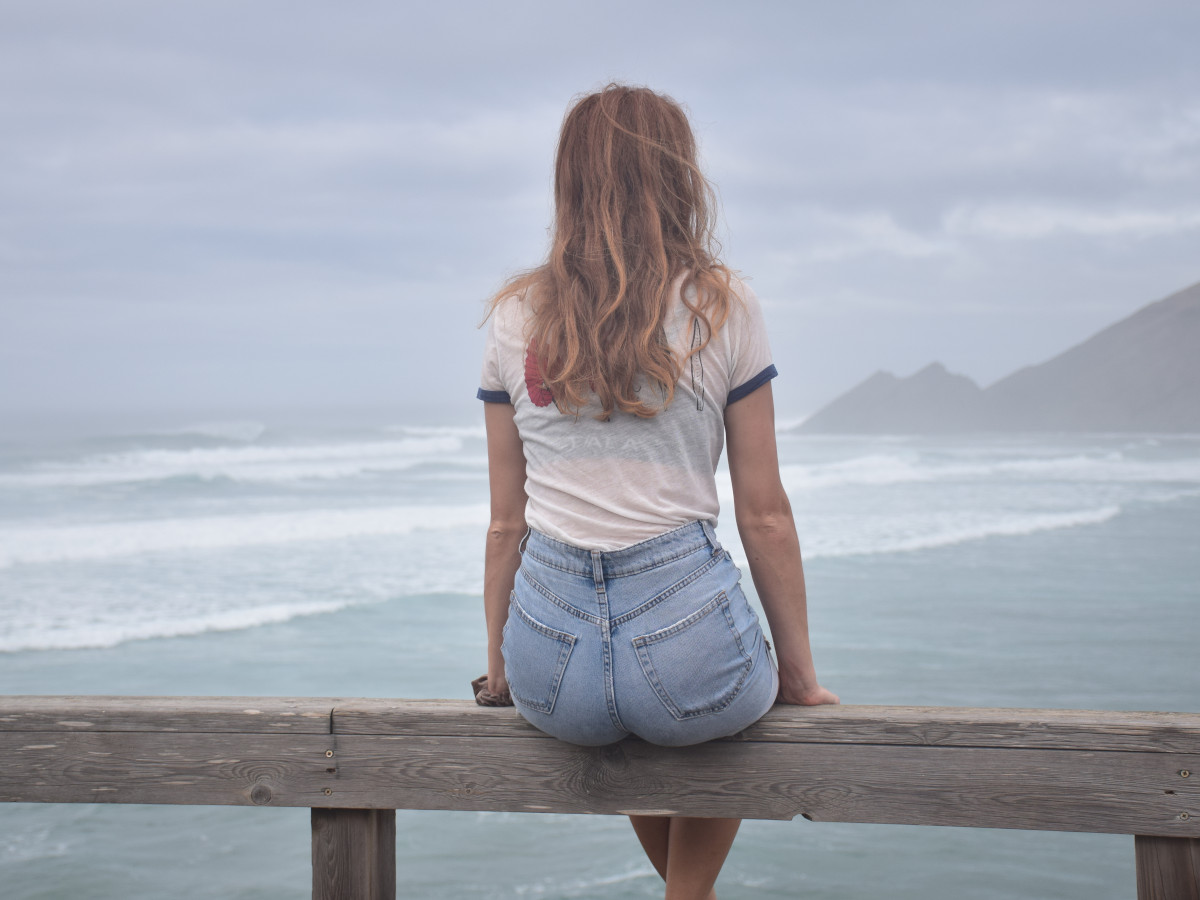 Watching the waves in the Algarve