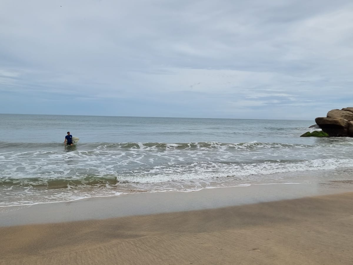 Coming out of the water in Arugam Bay
