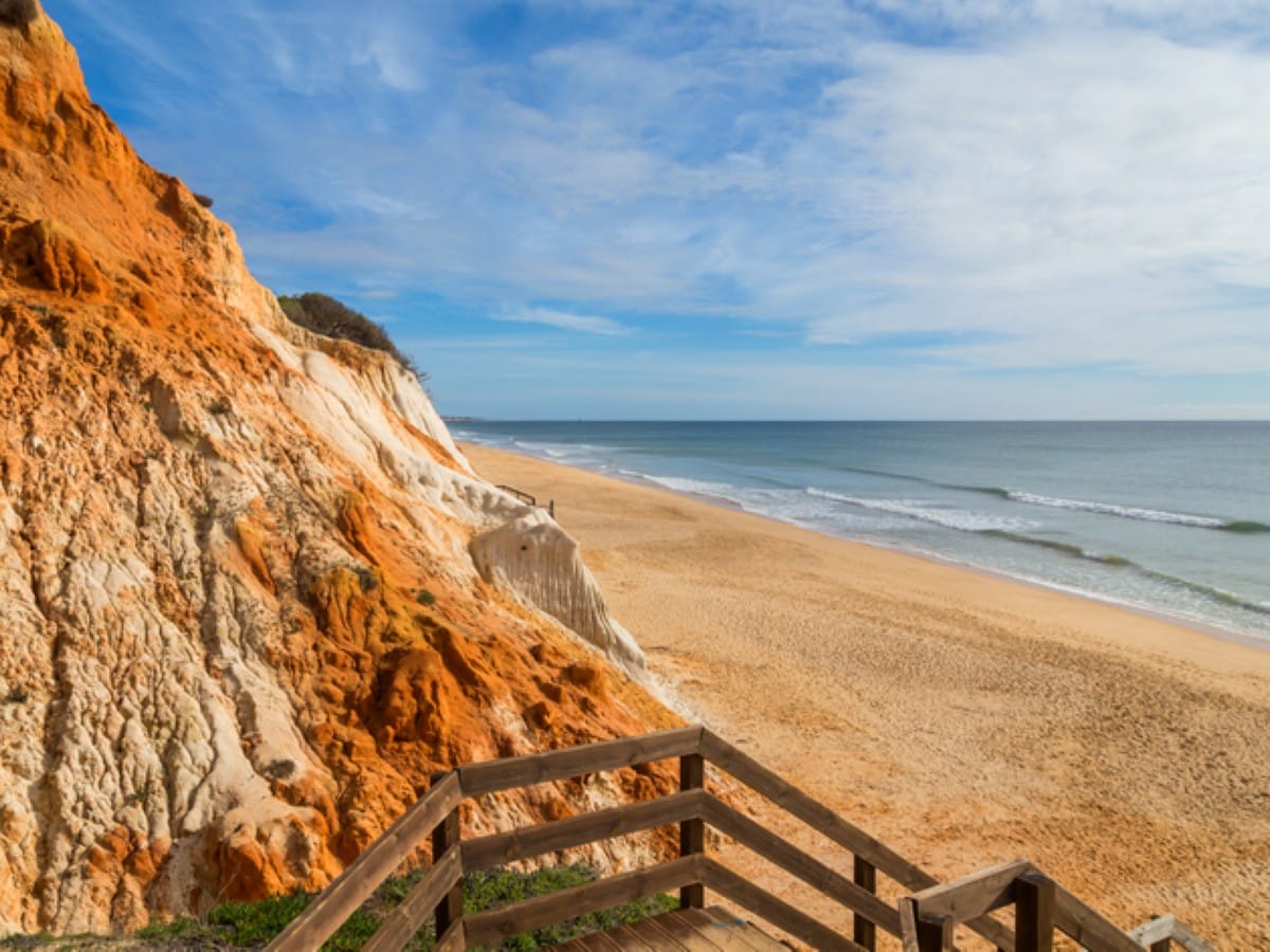 Light waves at Praia da Falesia near Faro