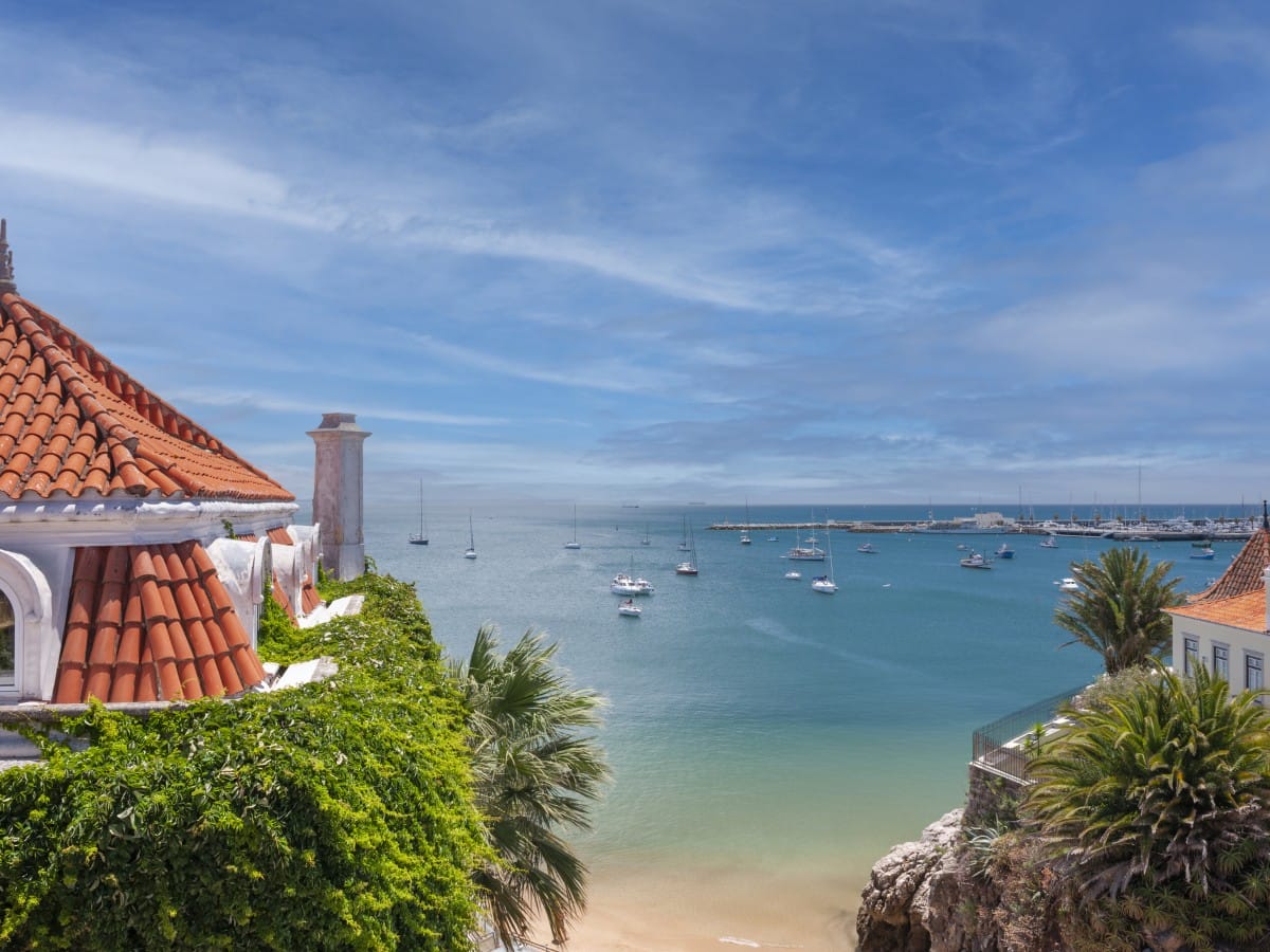 Rooftops of hotels in Cascais