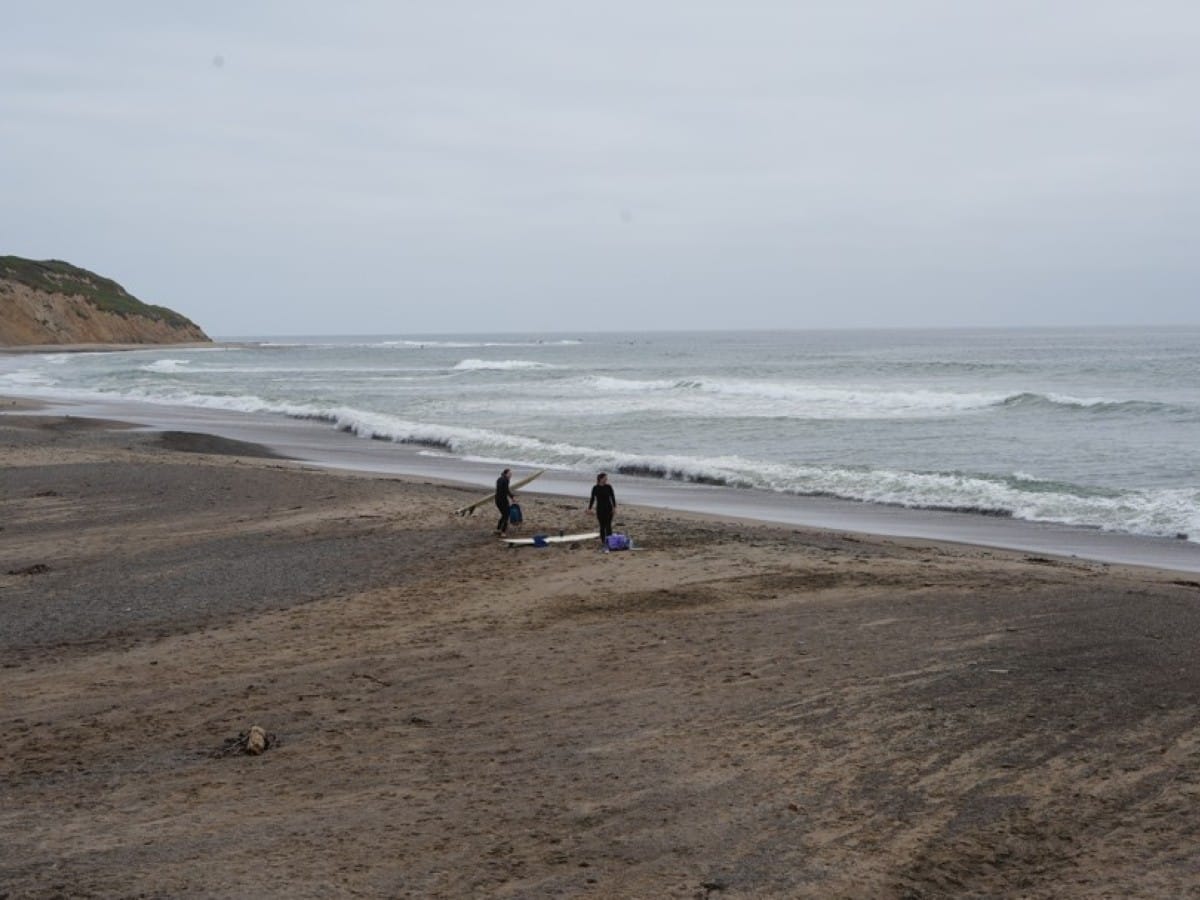 The wild beaches north of Santa Cruz