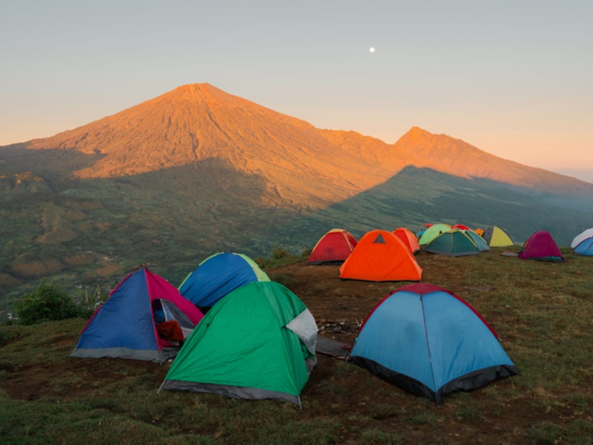 Camping on the slopes of Mount Rinjani, Lombok