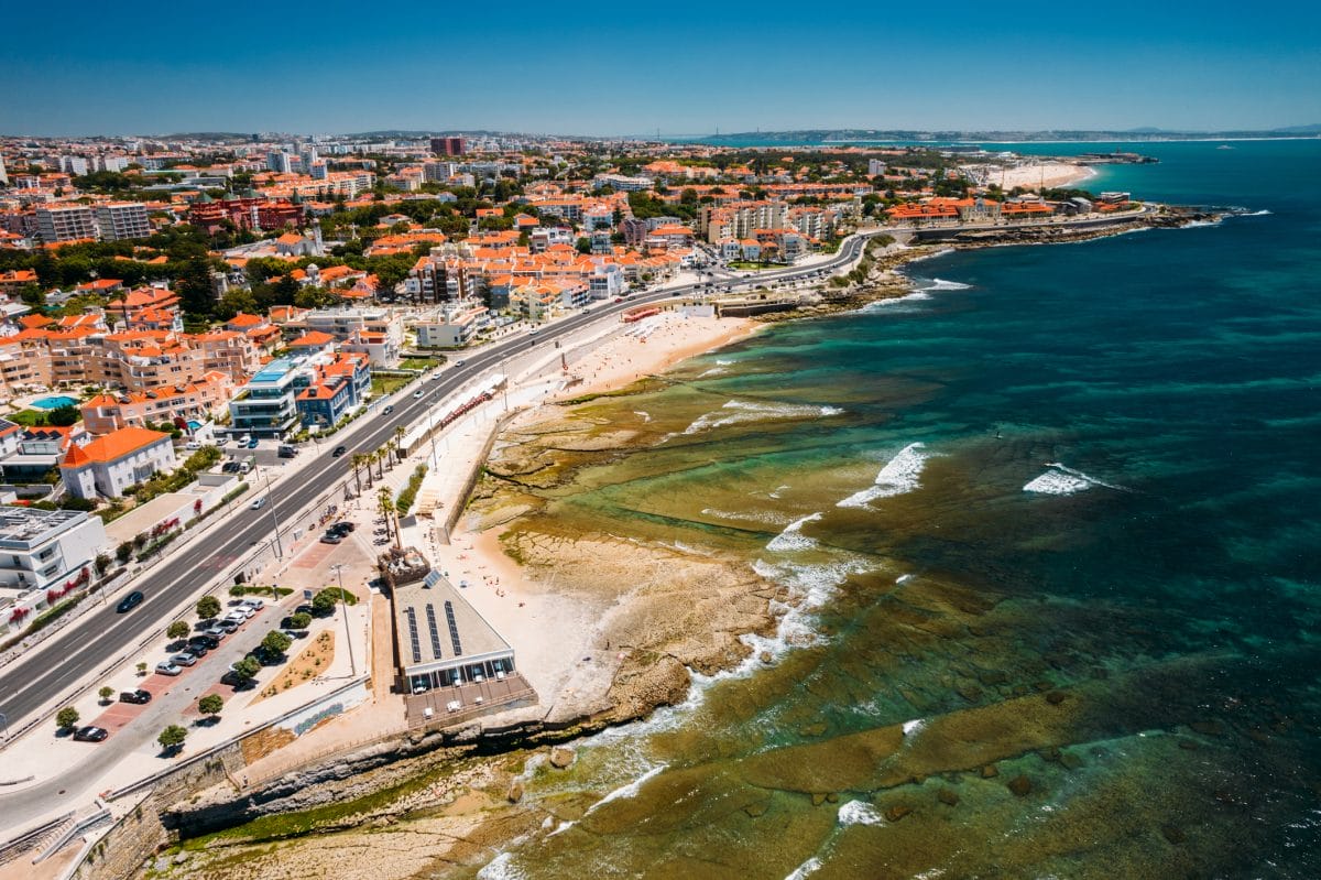 Carcavelos reefs from above
