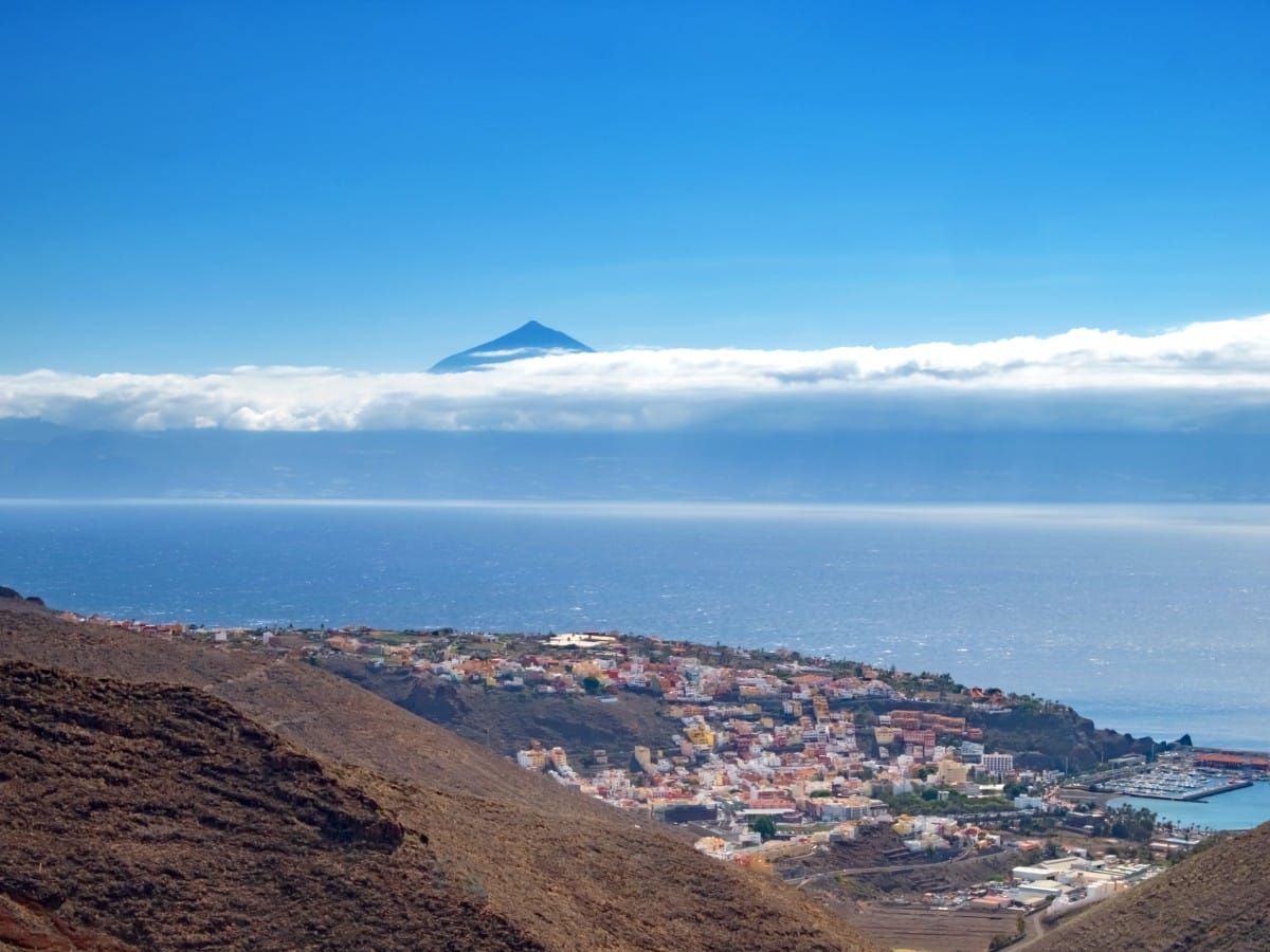 A view across the strait back to Tenerife