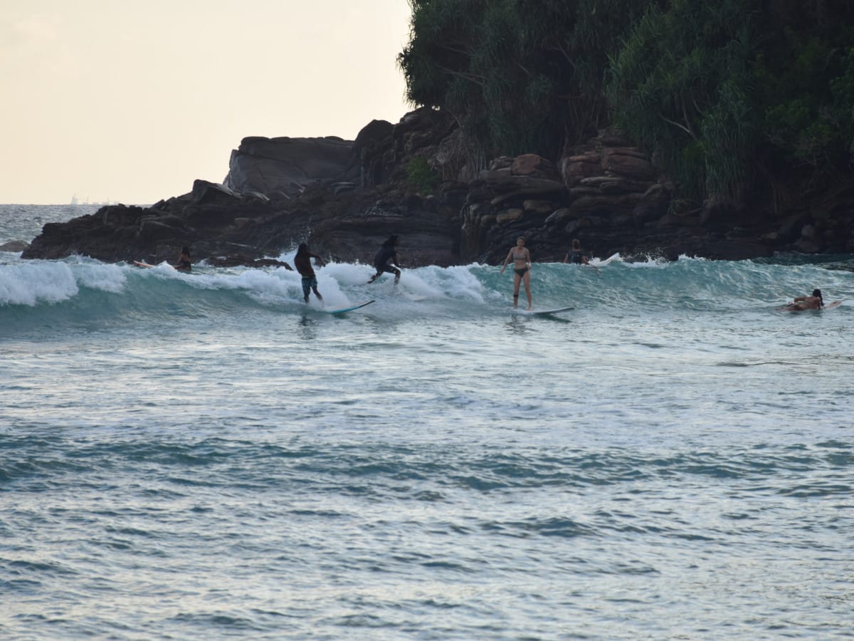 Party wave in Hiriketiya, Sri Lanka