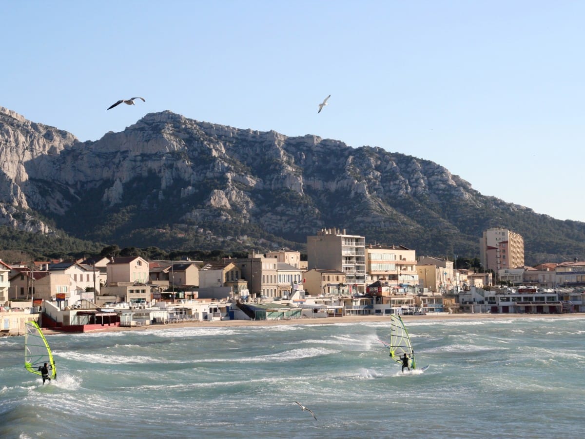 Windsurfers in Marseille