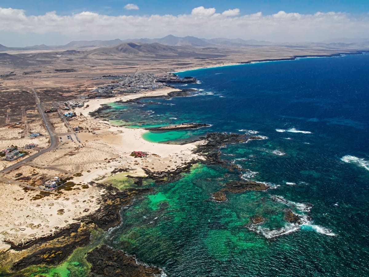 A view of El Cotillo from above