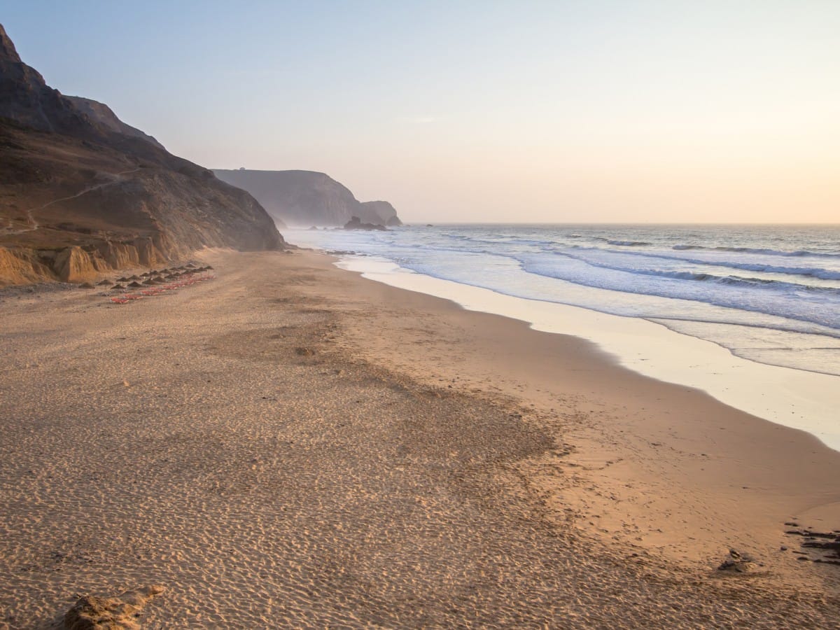 Praia da Cordoama with sea mists