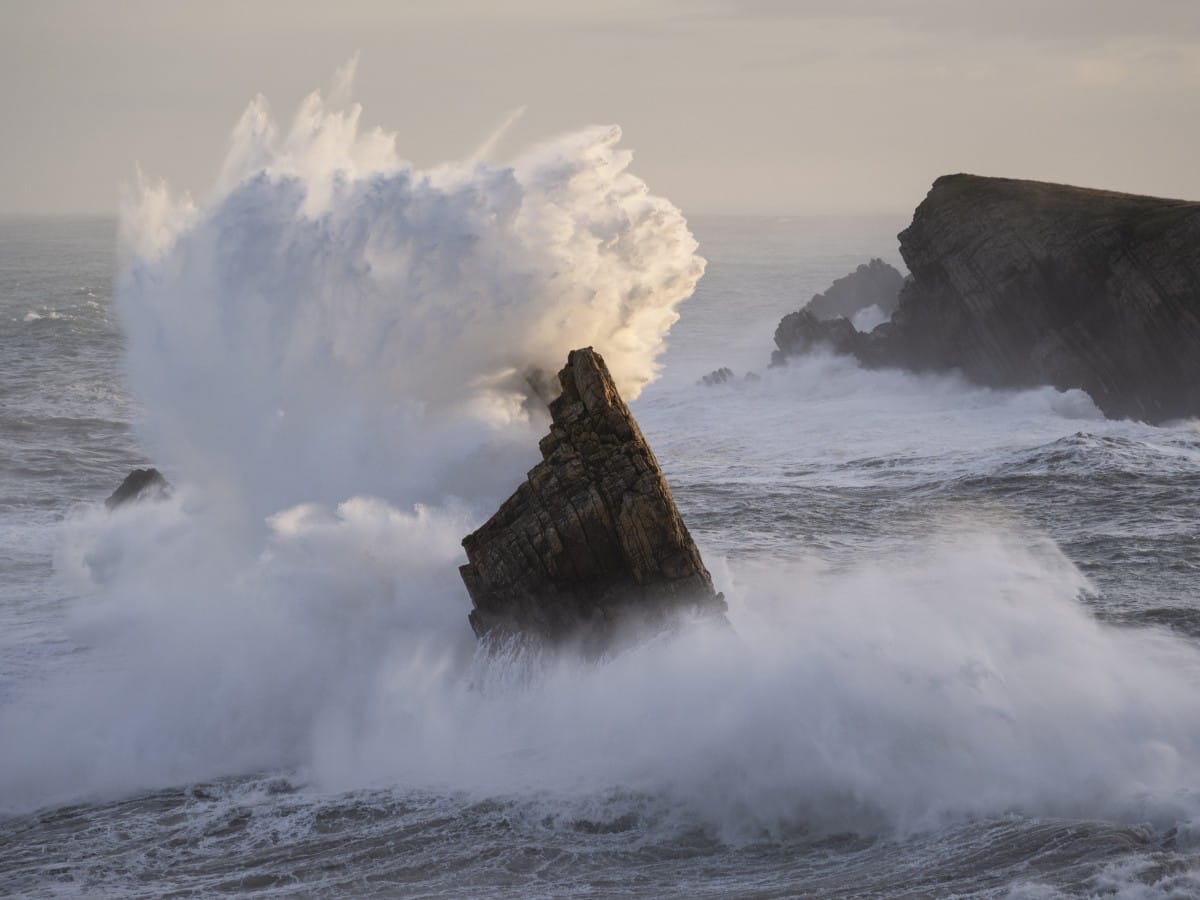 Huge winter storms on the Spanish coast