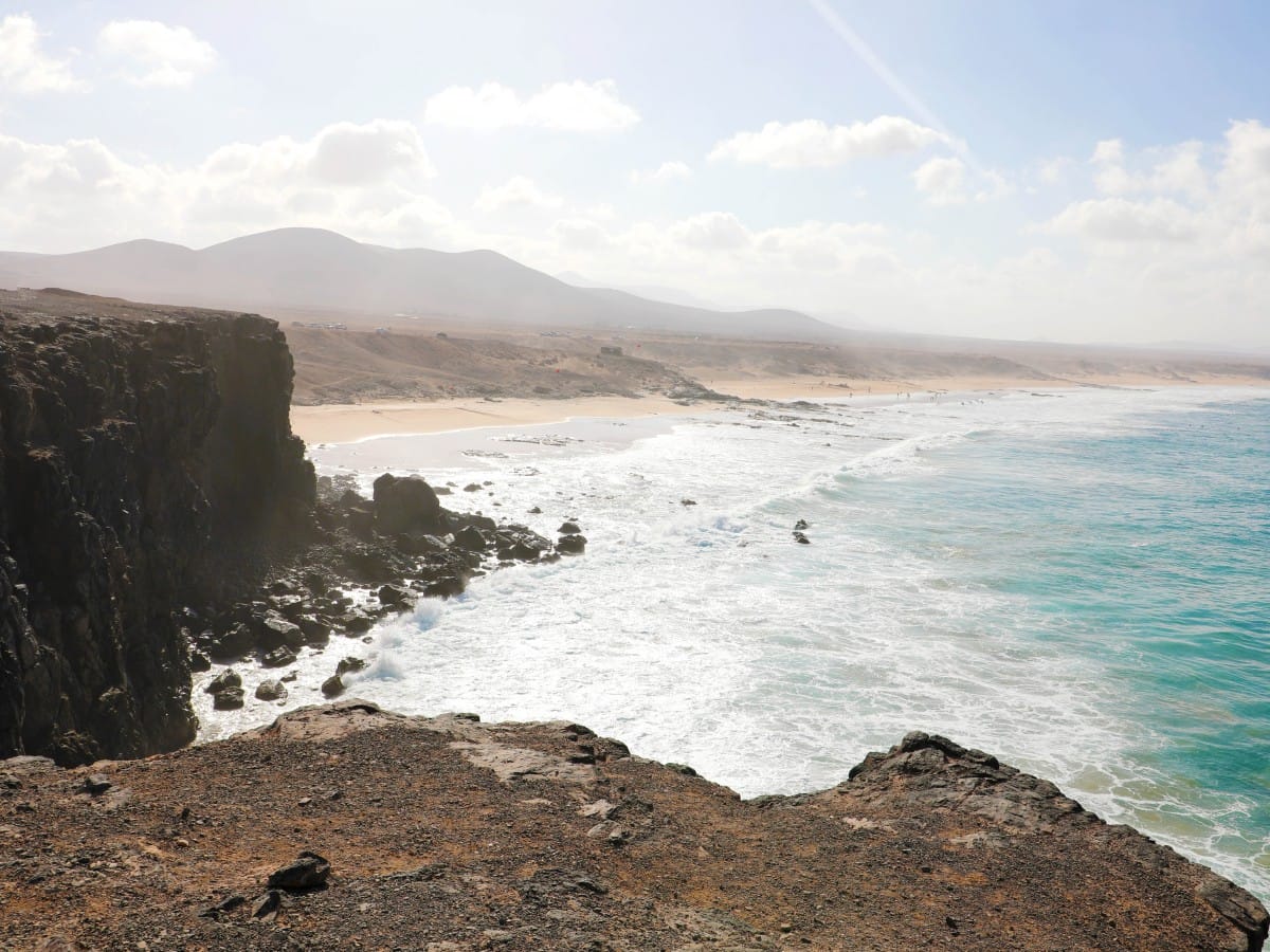 The view of Castillo beach from the castle