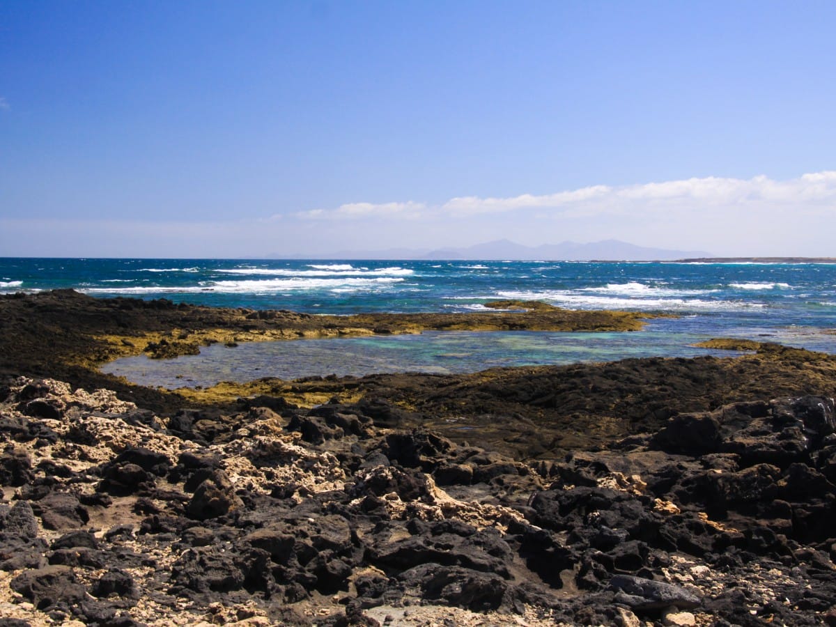 Volcanic reefs at Punta Blanca