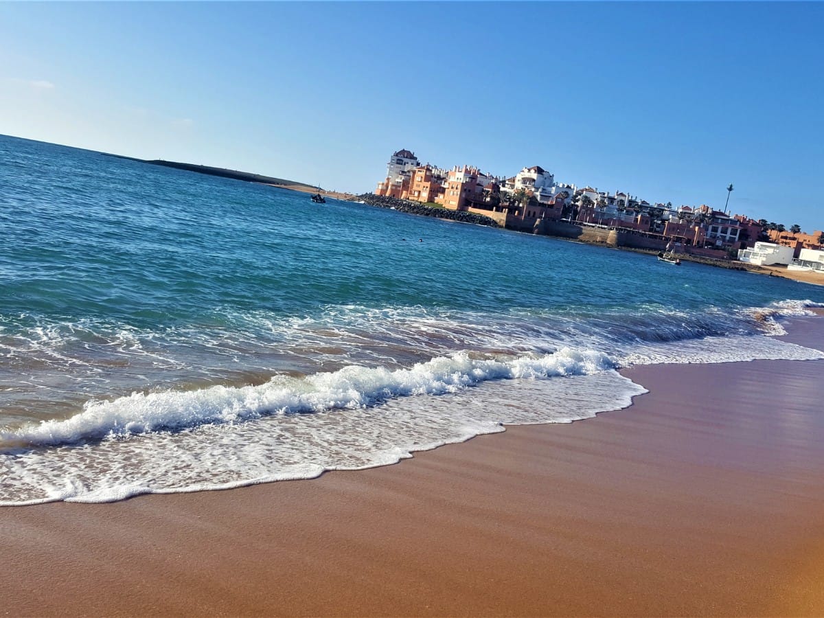 Buildings on Bouznika Beach