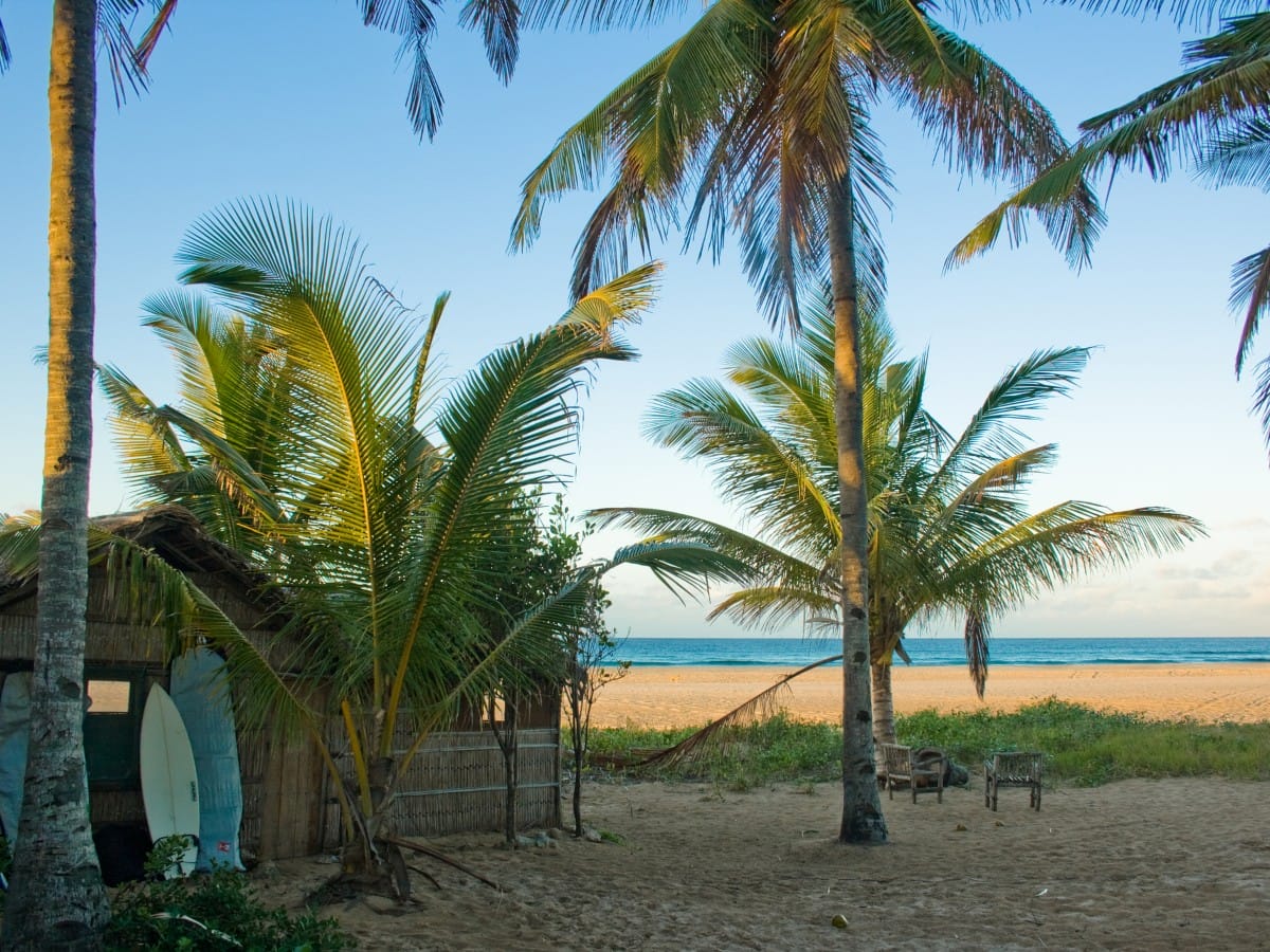 A surf shack in Mozambique