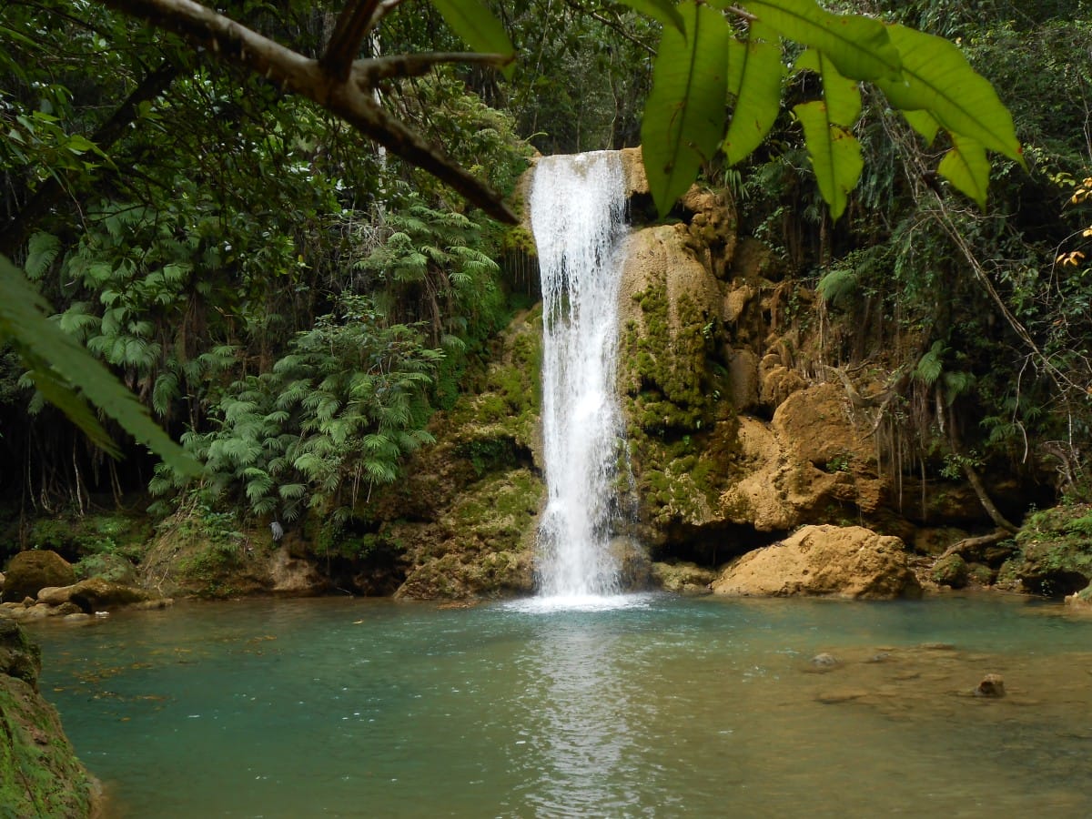 A waterfall in the Dominican Republic