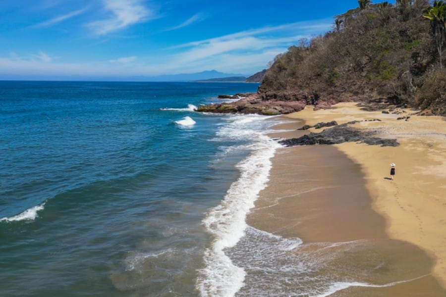 A remote beach near San Pancho