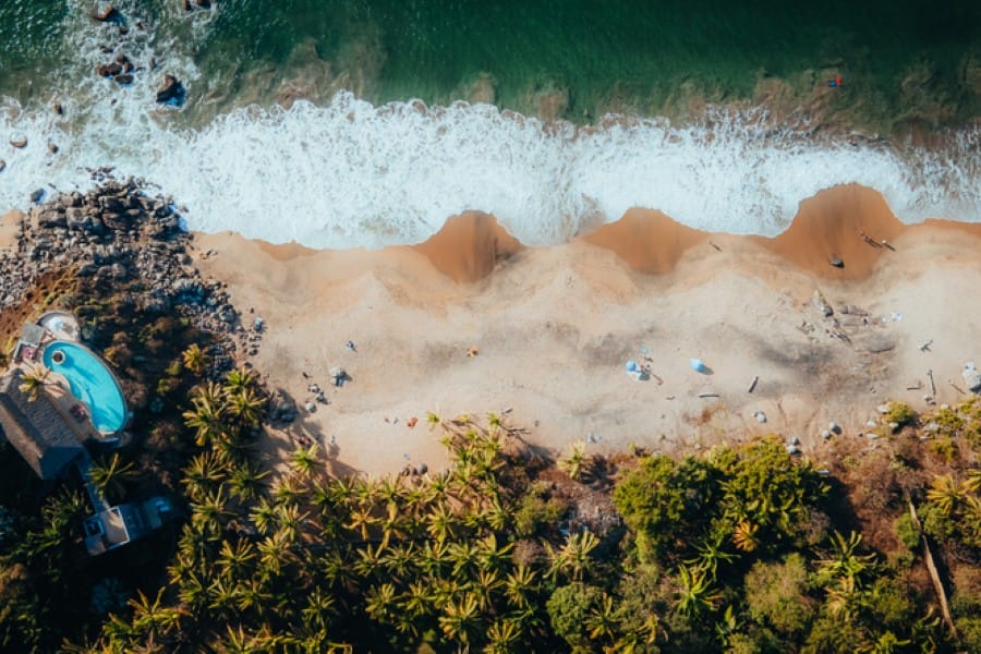 A view of Carricitos Beach from above