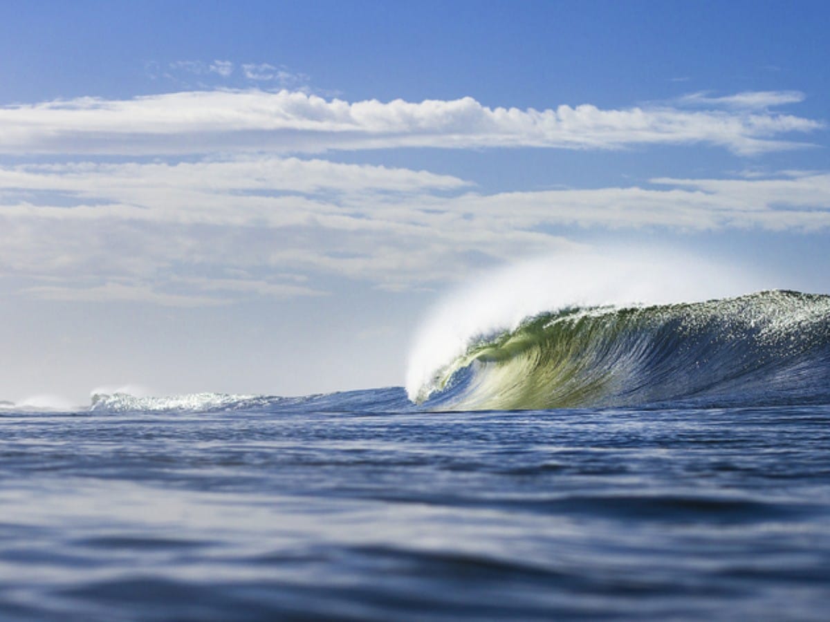 A wave barreling in Nicaragua