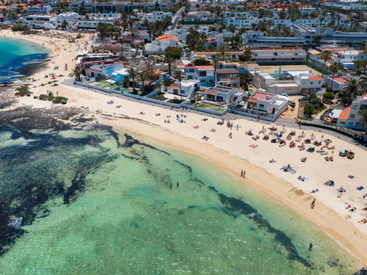 The main town beach in Corralejo